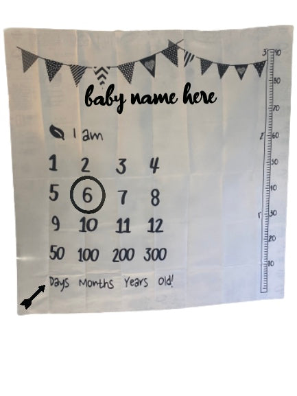 CUSTOM BABY MILESTONE BACKDROP