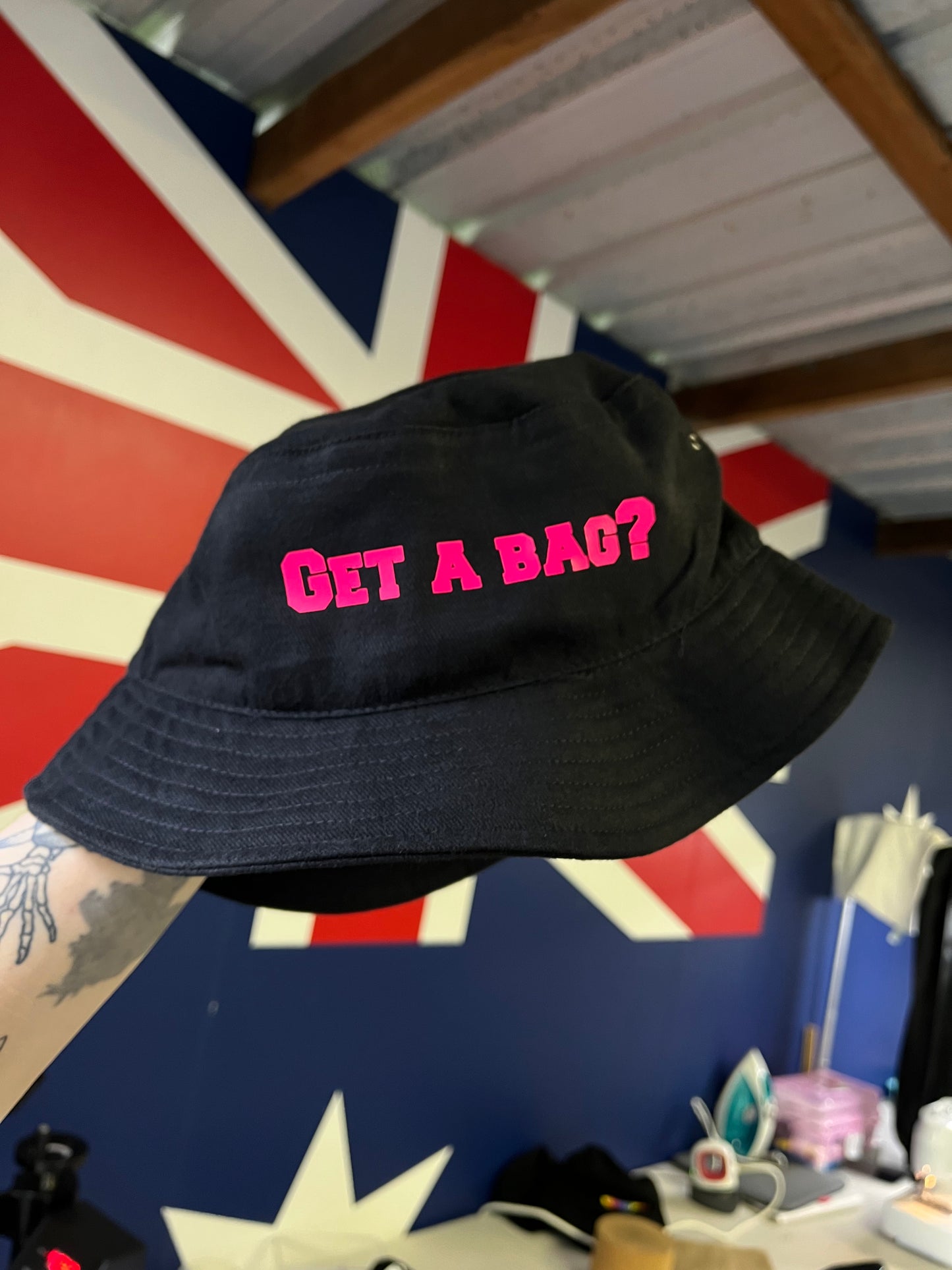 SHOULD WE GET A BAG? BUCKET HAT