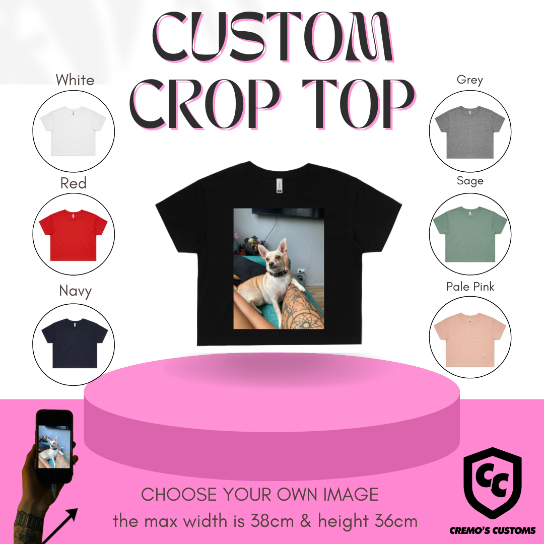CUSTOM PHOTO CROP TOP
