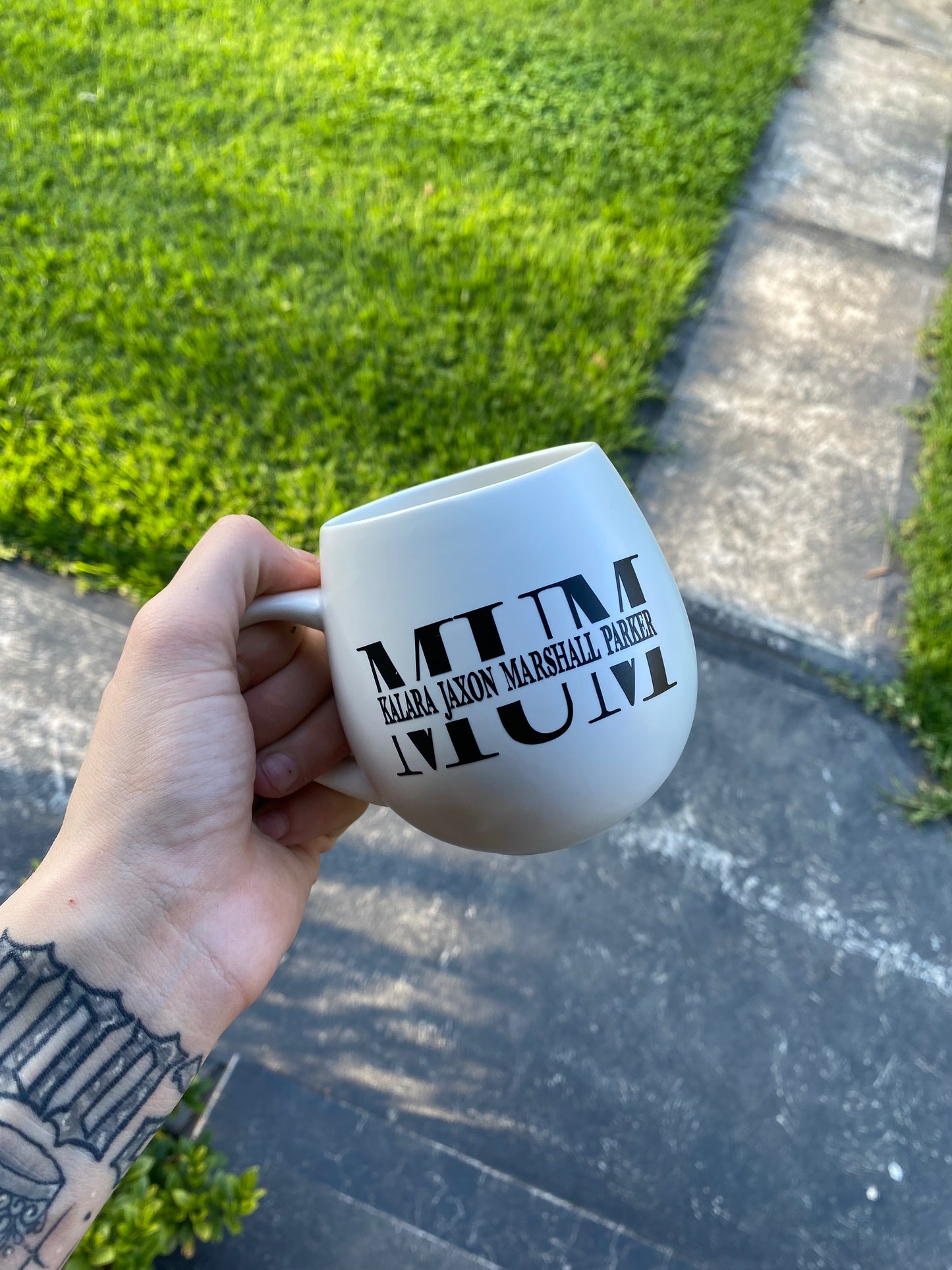 CUSTOM MONOGRAM HUG MUG