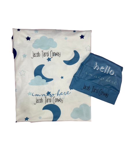 CUSTOM BABY BLANKET + HEADBAND