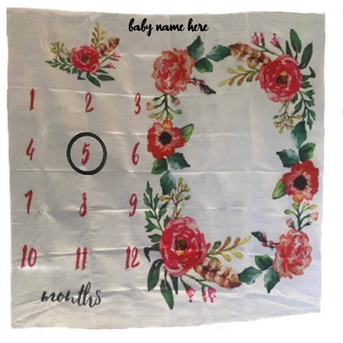 FLORAL BABY MILESTONE BACKDROP