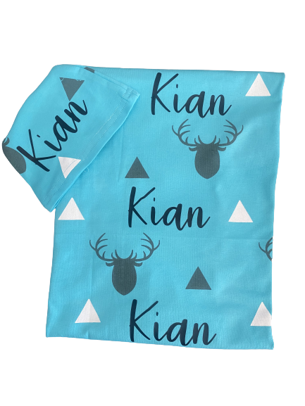 CUSTOM BABY BLANKET + HEADBAND