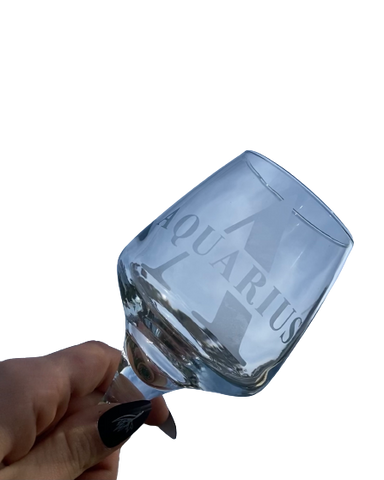AQUARIUS MONOGRAM ETCHED GLASS