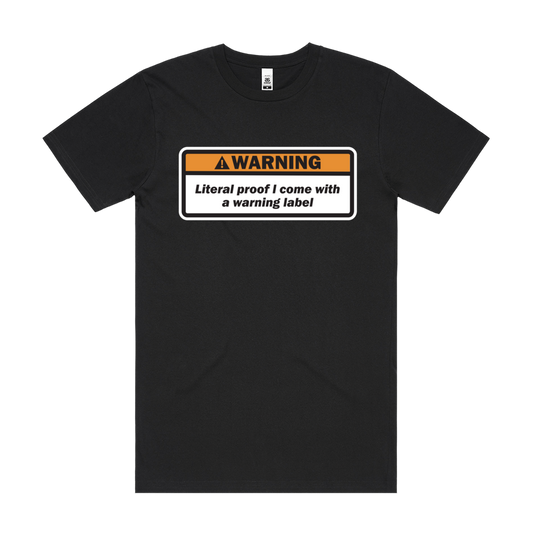 WARNING LABEL TEE