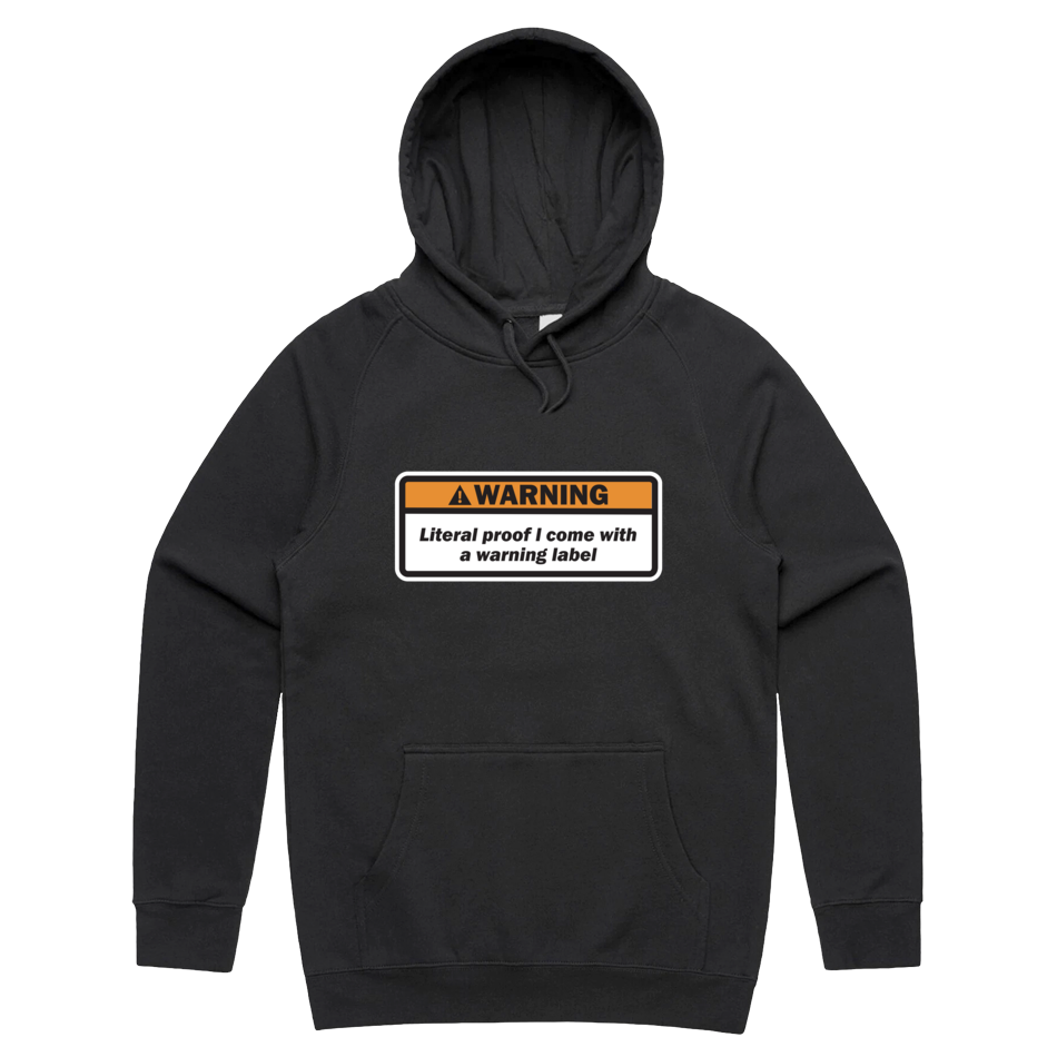 WARNING LABEL HOODIE