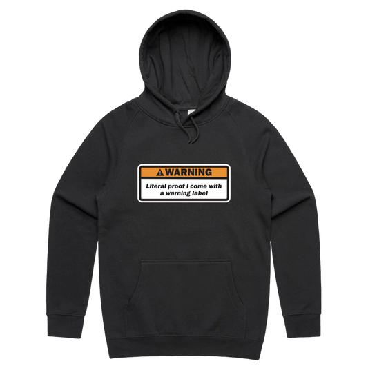 WARNING LABEL HOODIE