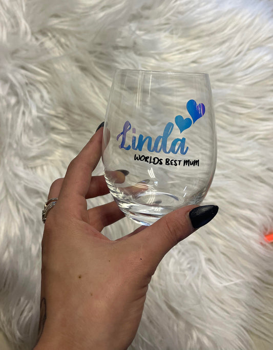 WORLDS BEST MUM GLASS